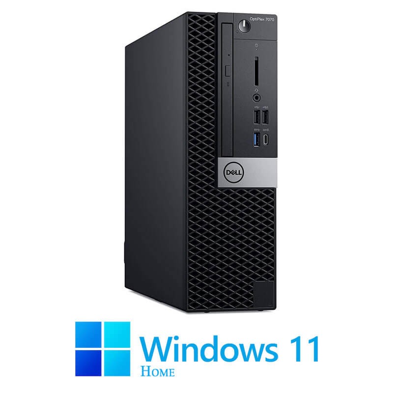 Calculatoare Dell OptiPlex 7070 SFF, Hexa Core i5-9500, 16GB, 512GB SSD, Win 11 Home