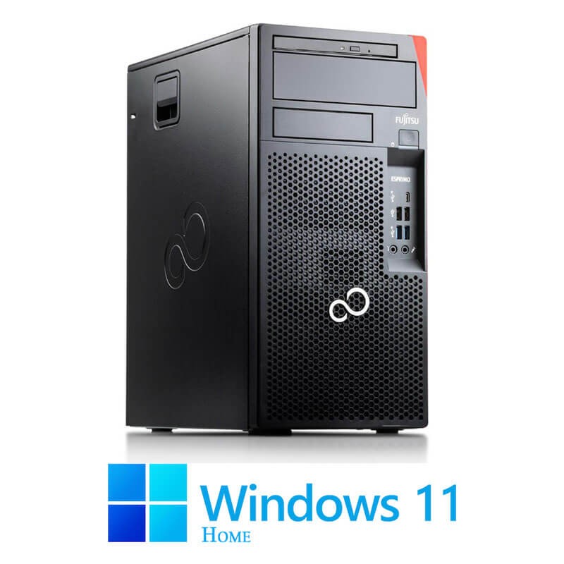 Calculatoare Fujitsu ESPRIMO P758, Quad Core i3-9100, 8GB, 256GB SSD, Win 11 Home