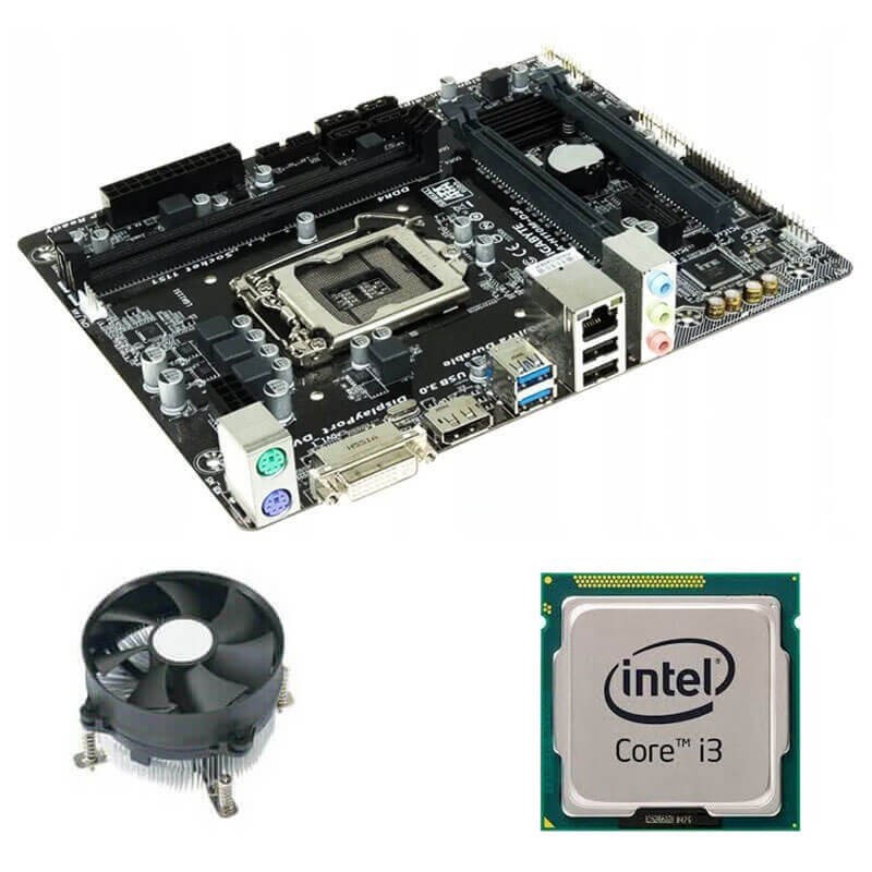 Kit Placi de baza Gigabyte GA-H110M-D2P, Intel Core i3-6100T, Cooler