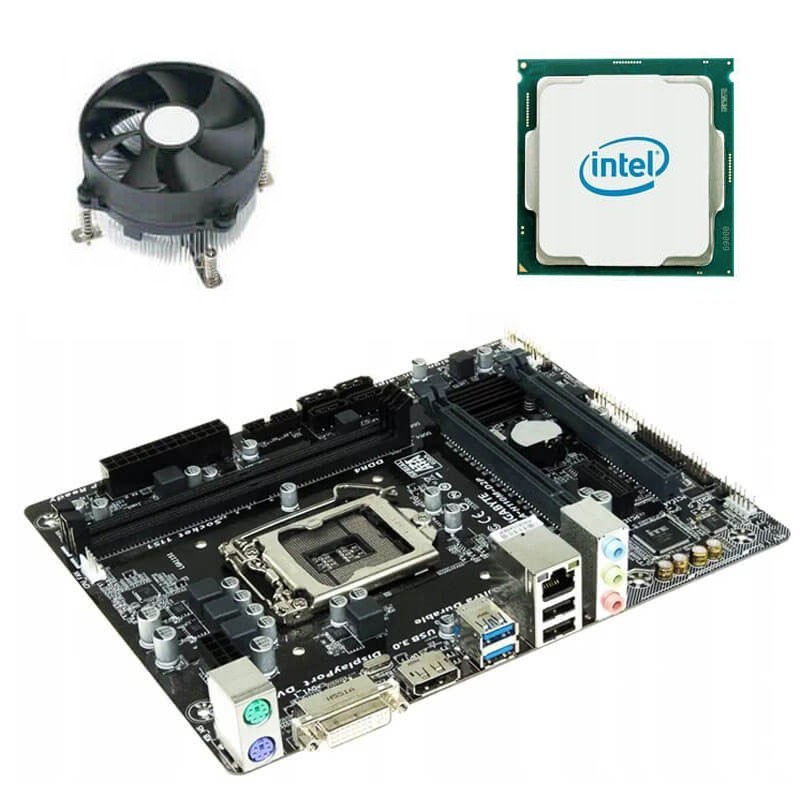 Kit Placi de baza Gigabyte GA-H110M-D2P, Intel Quad Core i5-6400, Cooler