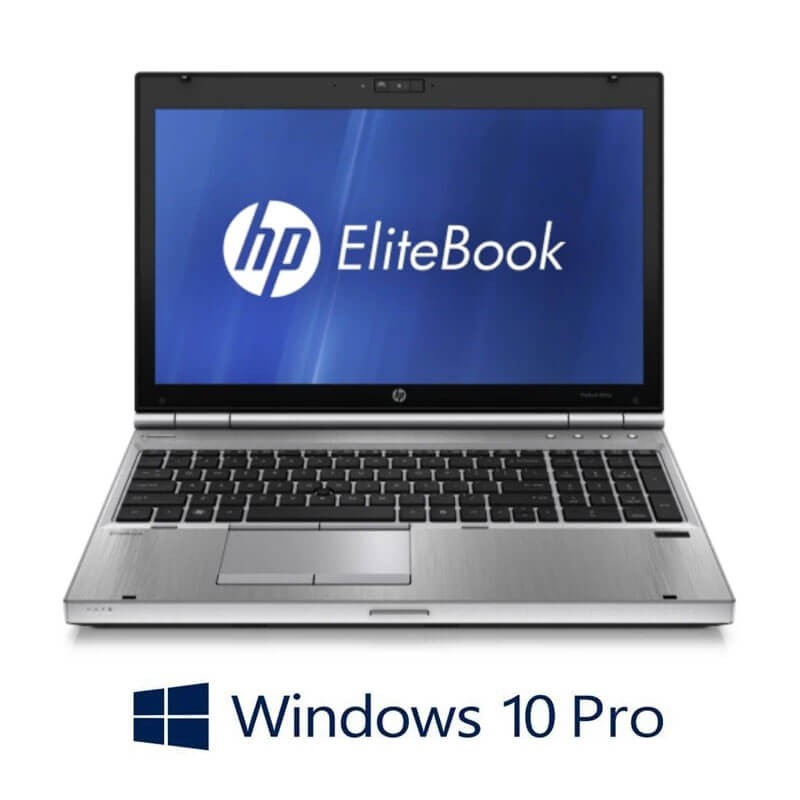 Laptop HP EliteBook 8560p, i5-2540M, 120GB SSD, 15.6 inci, Webcam, Win 10 Pro