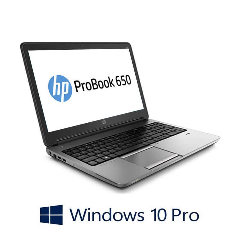 Laptop HP ProBook 650 G2, i5-6200U, 128GB SSD, Full HD, Webcam, Win 10 Pro