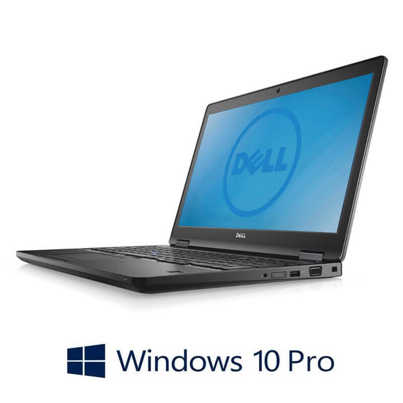 Laptopuri Dell Latitude 5580, i5-7300U, SSD, Display NOU Full HD, Webcam, Win 10 Pro