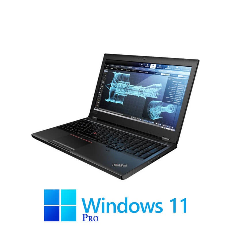 Laptopuri Lenovo P52, Hexa Core i7-8850H, 16GB, 512GB SSD, Quadro P1000, Win 11 Pro