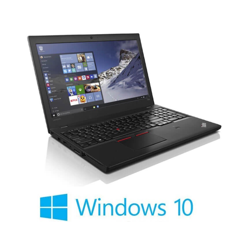 Laptopuri Lenovo ThinkPad T560, i5-6200U, 256GB SSD, Display NOU FHD, Win 10 Home