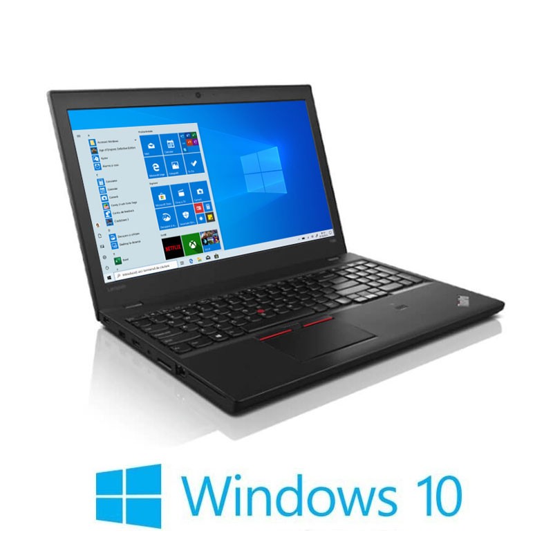 Laptopuri Lenovo ThinkPad T560, i5-6300U, 256GB SSD, 15.6 inci FHD IPS, Win 10 Home