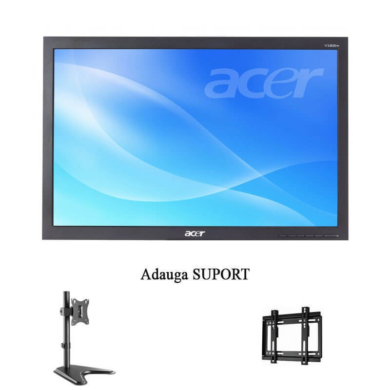 Monitor LCD second hand Acer V193W, Grad A-, 19 inci WideScreen