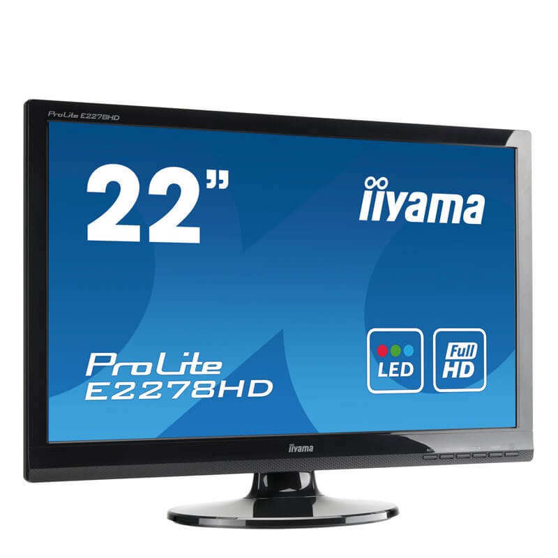 Monitor LED Iiyama ProLite E2278HD-GB1, 21.5 inci Full HD