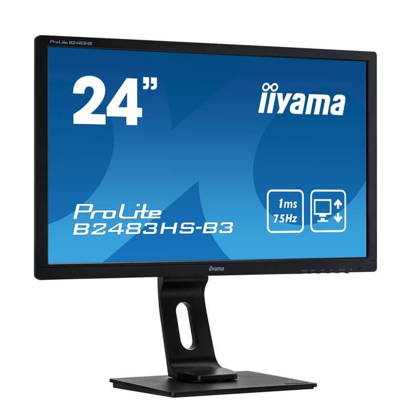 Monitor LED second hand Iiyama ProLite B2483HS-B3, Grad A-, 24 inci Full HD