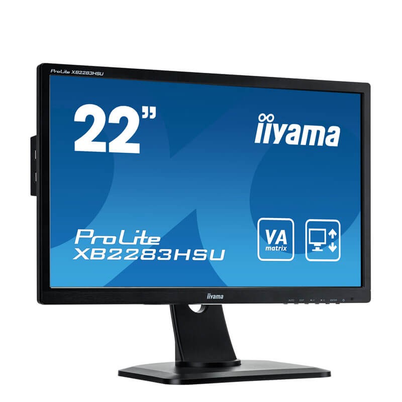 Monitor LED second hand Iiyama ProLite XB2283HSU, 21.5 inci Full HD, Grad A-, Panel VA